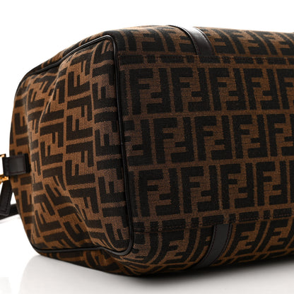 Fendi Zucca Medium Convertible Boston Satchel Tobacco Brown 9 of 11