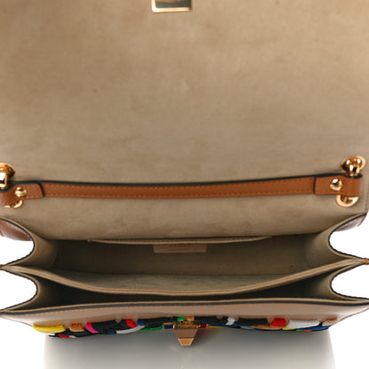 Fendi Vitello Liberty Velvet FF Multicolor Kan I Shoulder Bag Multicolor Cuoio 5 of 11