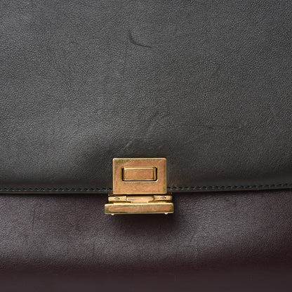 Celine Calfskin Suede Large Tri-Color Trapeze Dark Grey 16 of 17