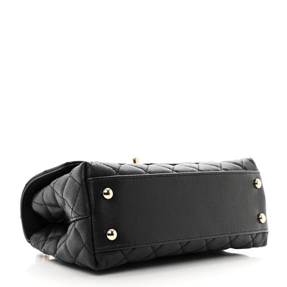 Chanel Caviar Quilted Mini Coco Handle Flap Black 4 of 10