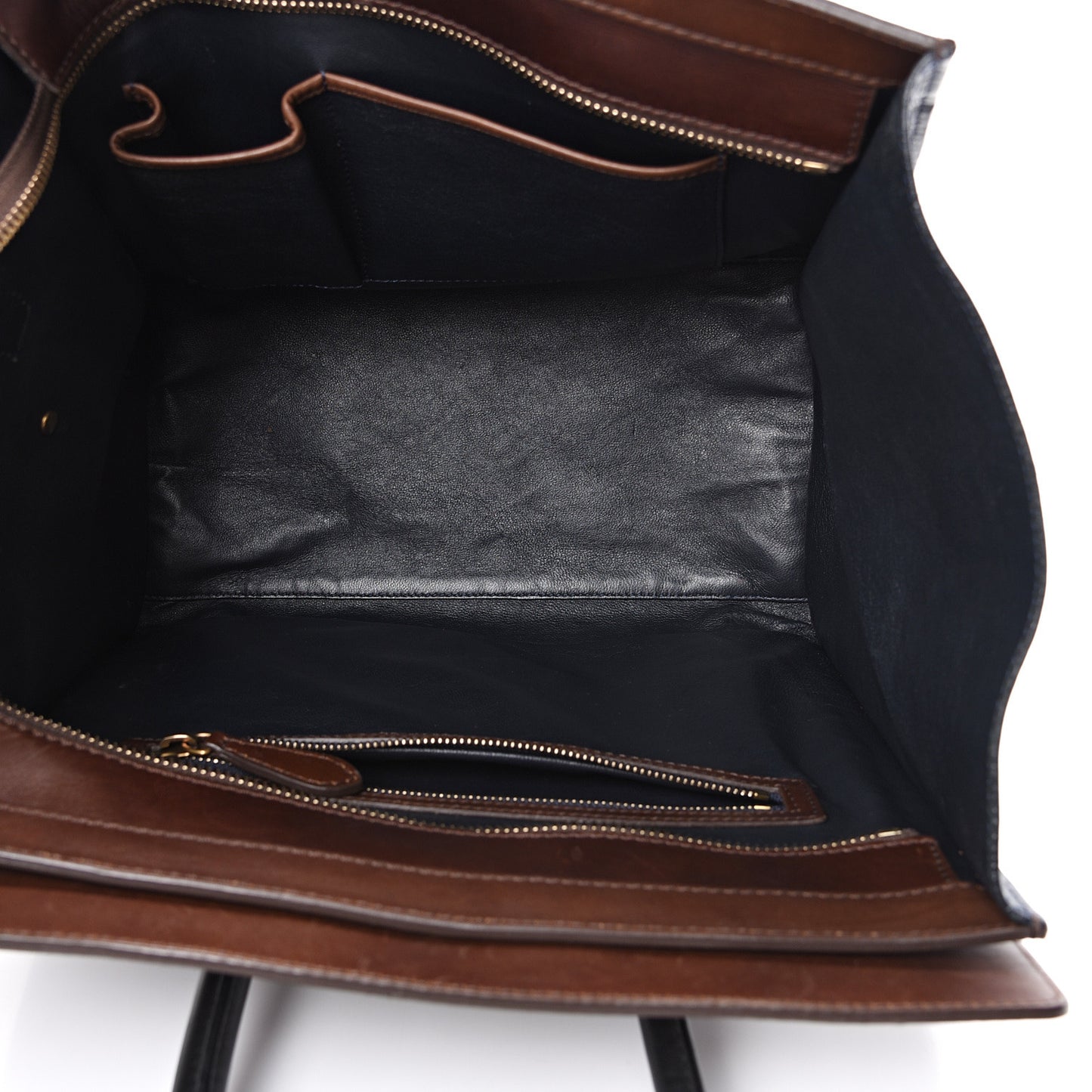 Smooth Calfskin Mini Tri-Color Luggage Navy