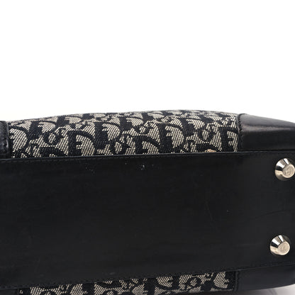 Christian Dior Denim Calfskin Monogram Tote Navy Blue 11 of 12