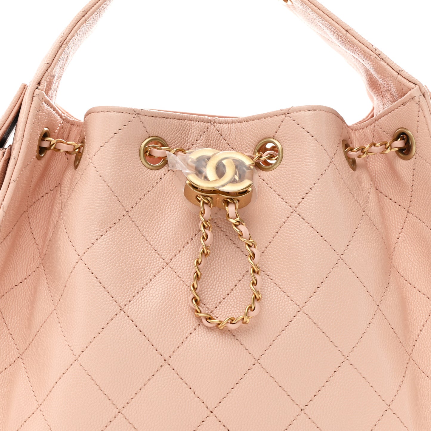 Caviar Quilted Small Chanel 25 Handbag Light Pink