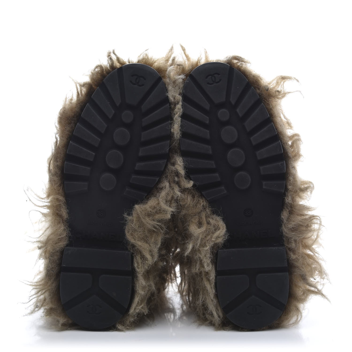 Chanel Fantasy Fur Mukluks Short Boots 38.5 Beige 5 of 8