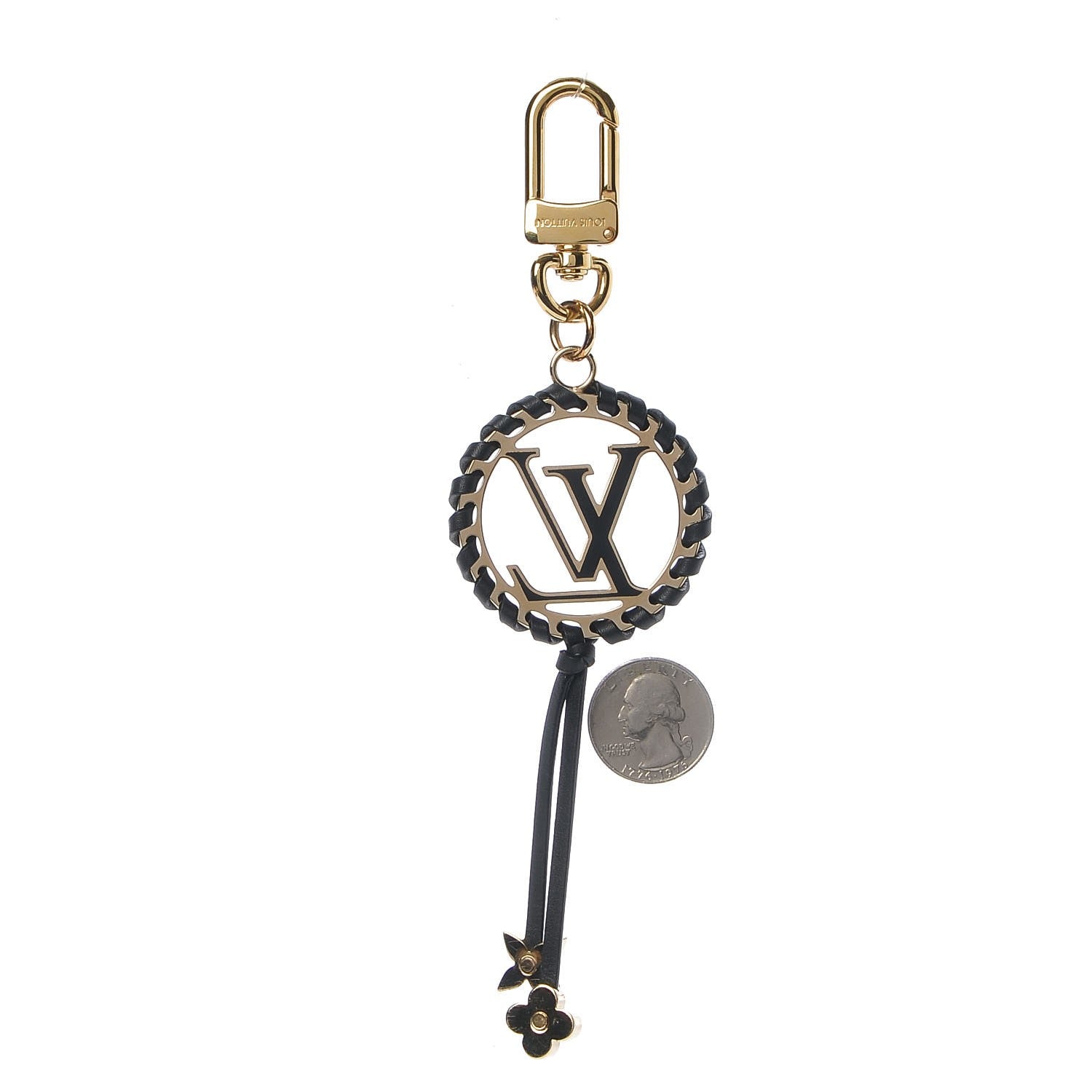 Louis Vuitton Metal Lambskin Enamel Very Bag Charm Key Holder Black 2 of 3