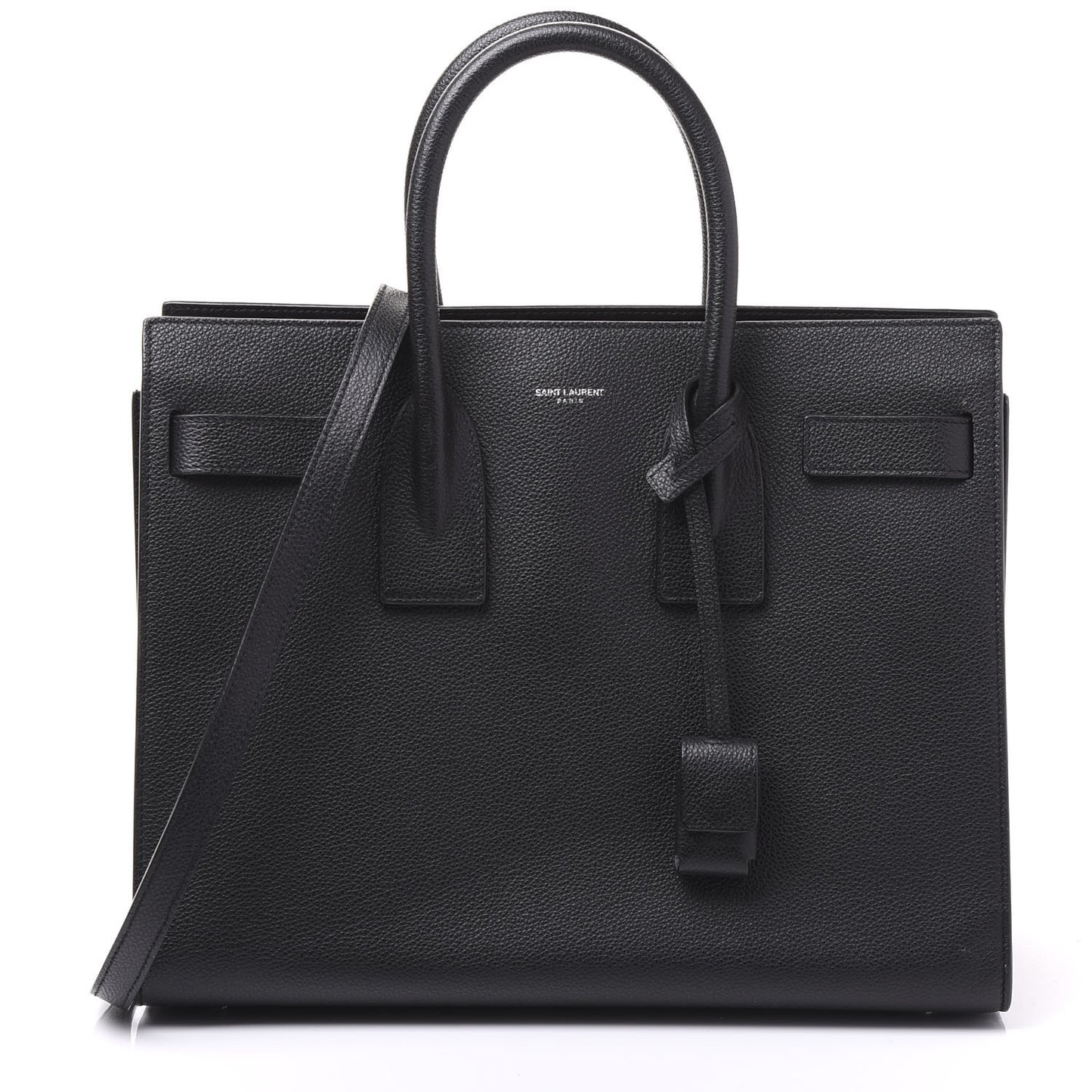 Grained Calfskin Small Sac De Jour Black
