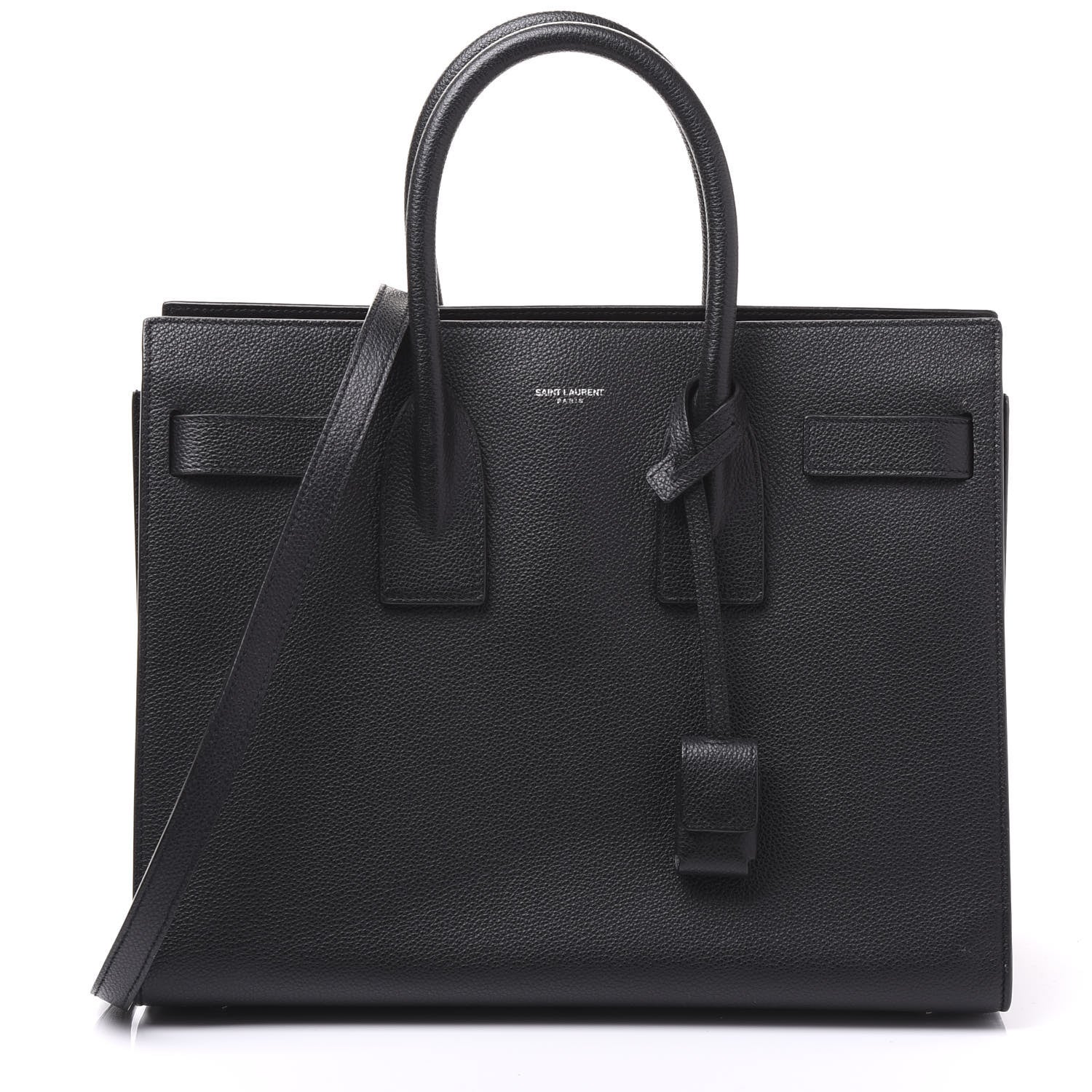 Saint Laurent Grained Calfskin Small Sac De Jour Black 1 of 9