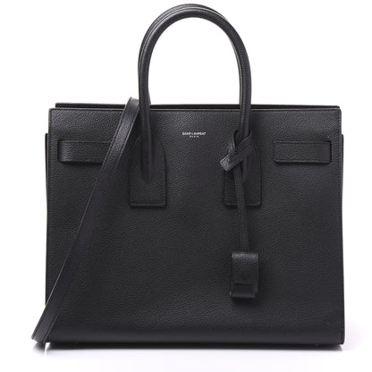 Saint Laurent Grained Calfskin Small Sac De Jour Black 1 of 9