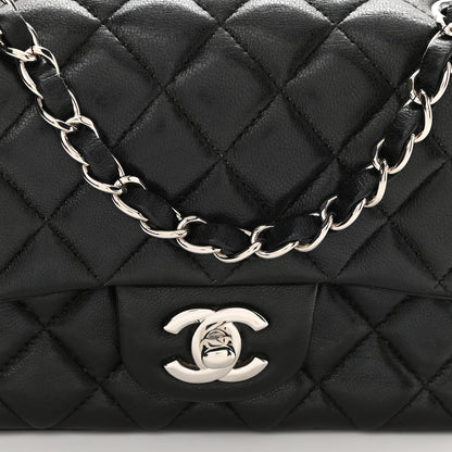 Chanel Lambskin Quilted Mini Rectangular Flap Black 10 of 11
