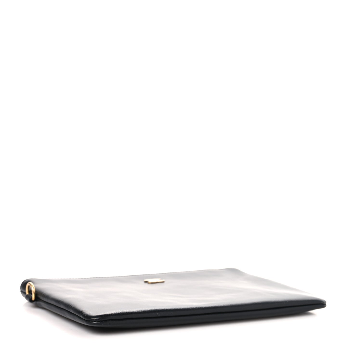Shiny Calfskin Chanel 22 Removable Pouch Black