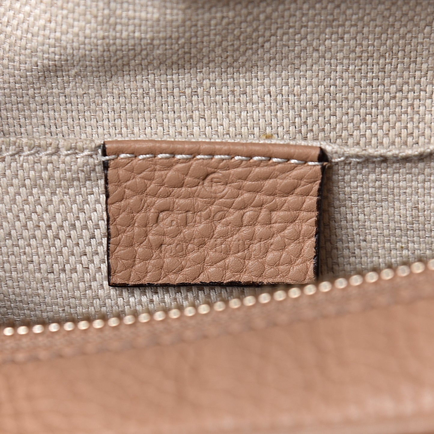 Pebbled Calfskin Small Soho Disco Bag Camelia