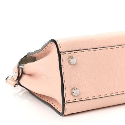 Fendi Cuoio Romano Selleria Bi-Color Medium Peekaboo Iconic Essentially Satchel Cipria Latte 9 of 10