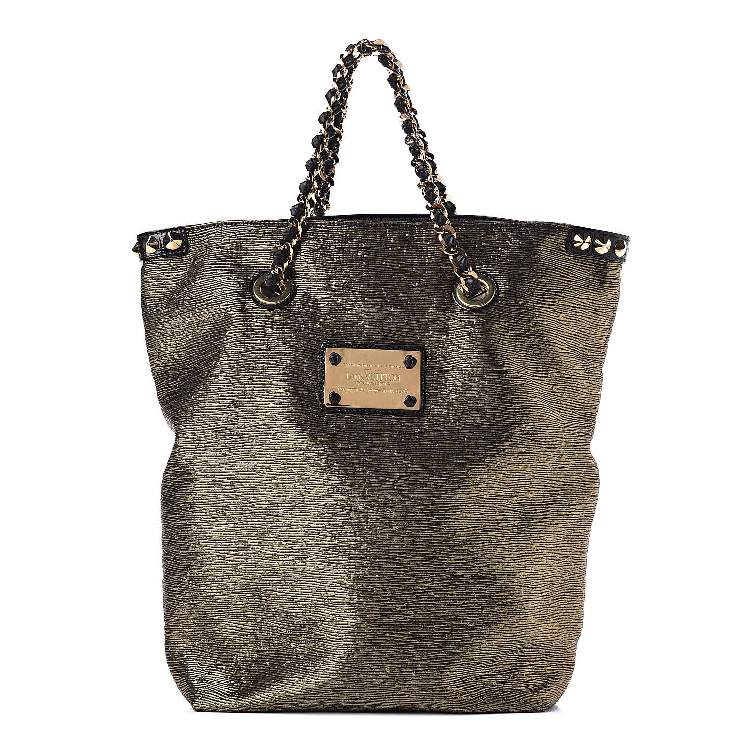 Louis Vuitton Metallic Jacquard Double Jeu Tote Gold 1 of 10
