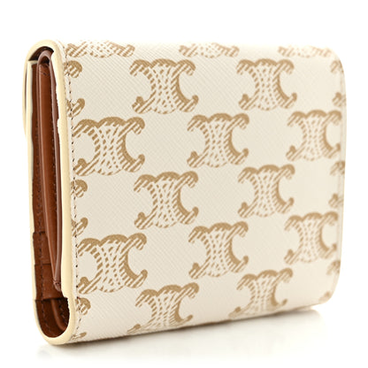 Celine Triomphe Canvas Small Triomphe Wallet White 3 of 10