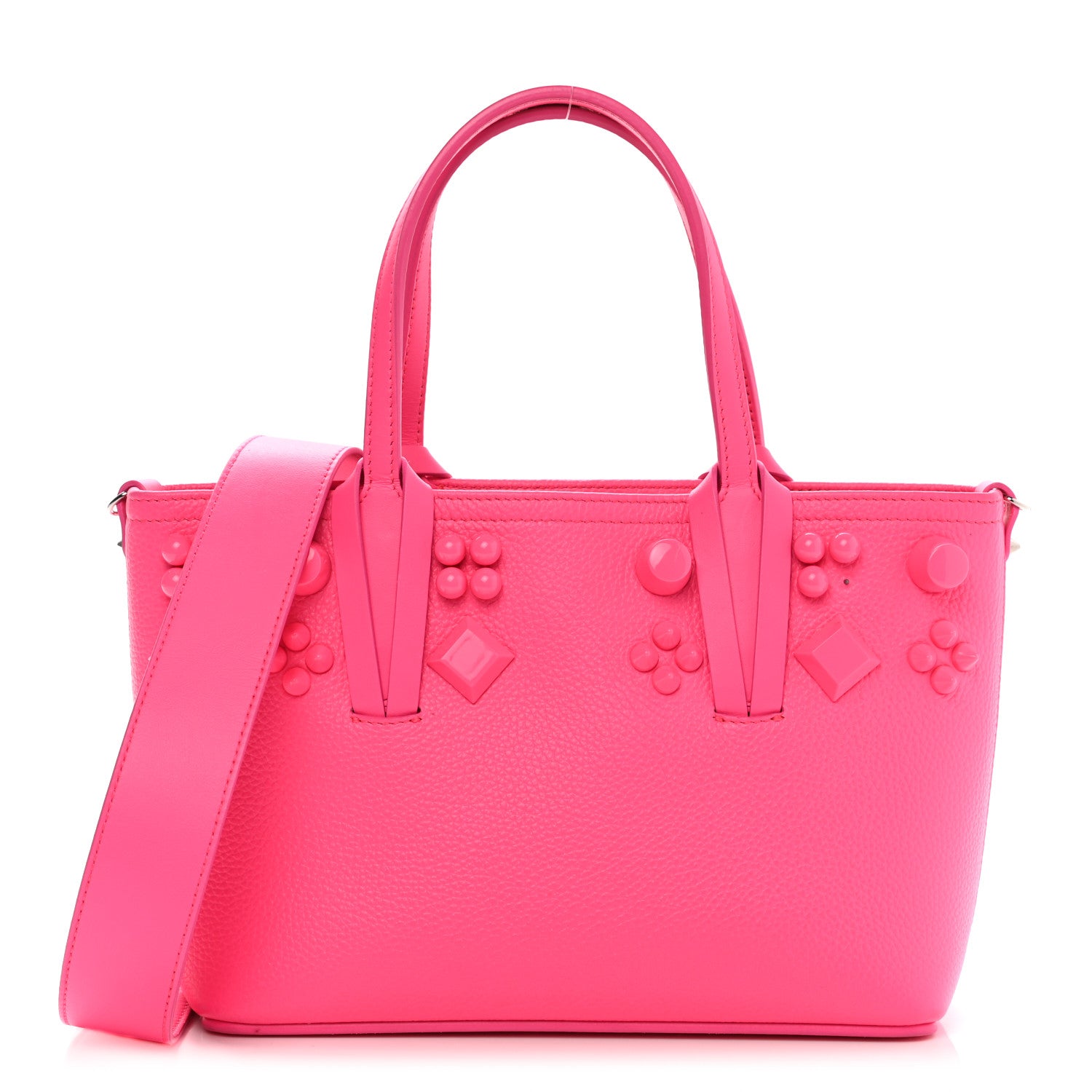 Christian Louboutin Calfskin Empire Spike Studded Mini East West Cabata Tote Poupidou 1 of 12
