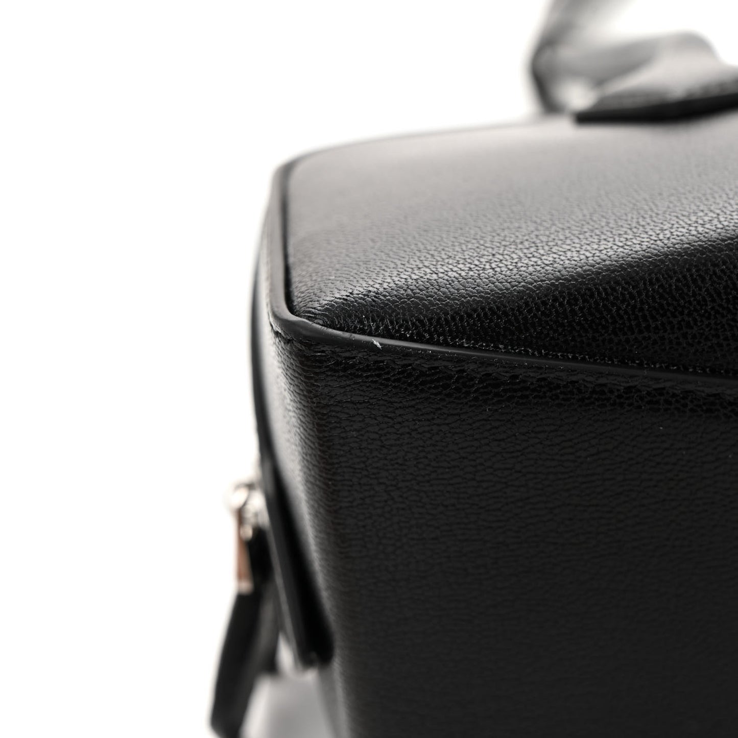 Shiny Goatskin Medium Le Teckel Bag Black