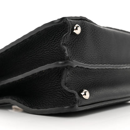 Fendi Cuoio Romano Selleria Chamois Small Peekaboo I SEE U Satchel Black Camel Sunflower 9 of 16