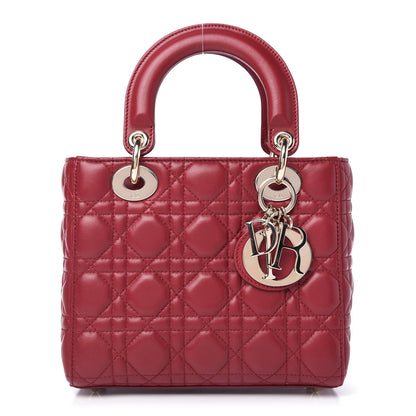 Christian Dior Lambskin Cannage Small My Lady Dior Red 1 of 10
