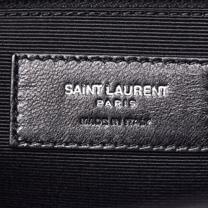 Saint Laurent Grain De Poudre Large Tri-Quilt Monogram Satchel Black 8 of 9