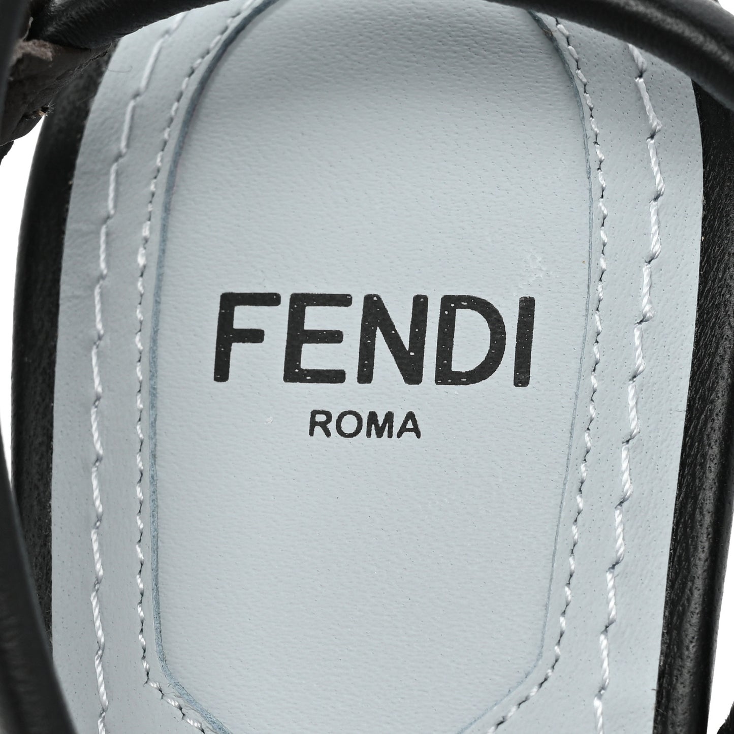 Nappa Metallic Ayers Fendi First 95mm Strappy Sandals 35 Black Chocolate Stagno