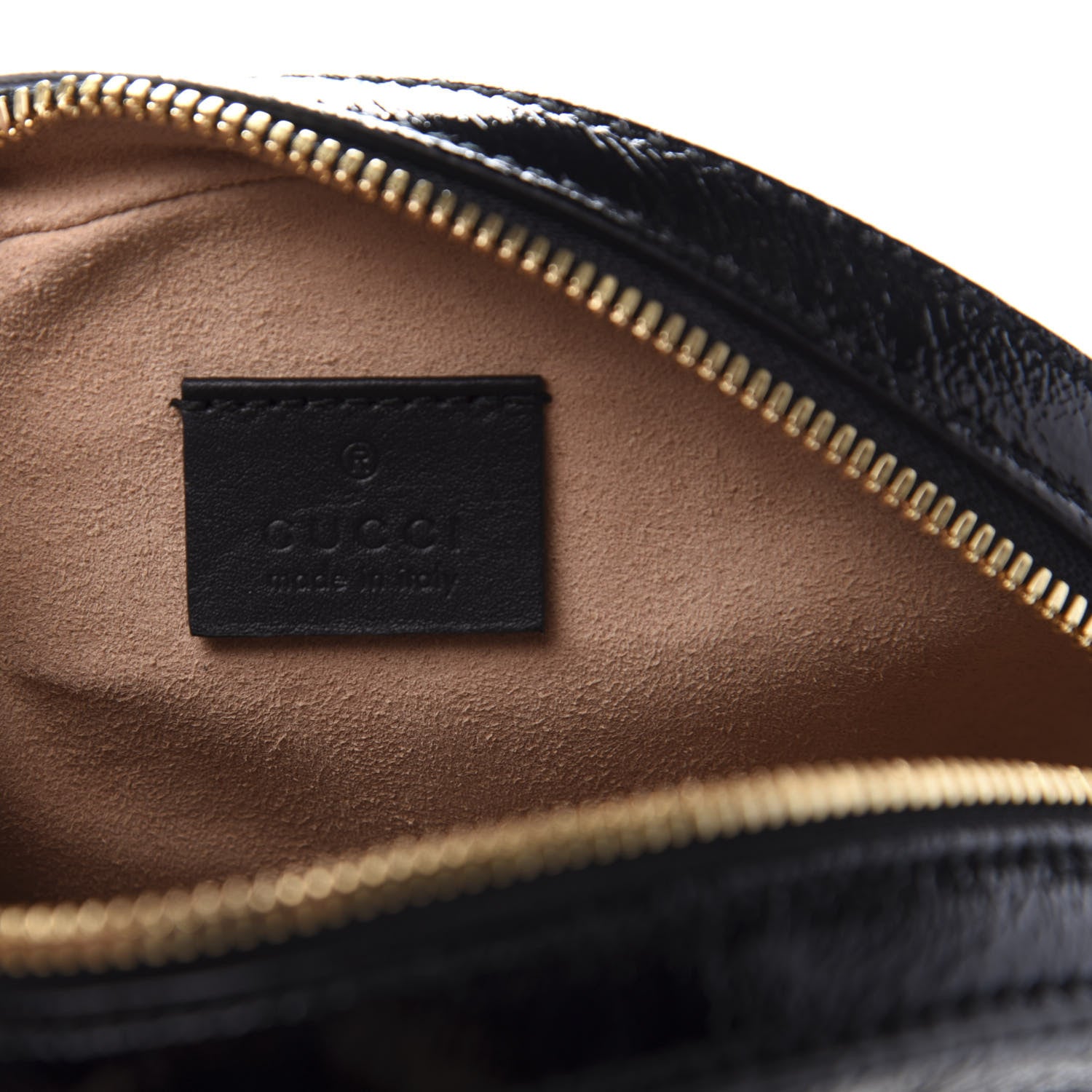 Gucci Suede Patent Web Mini Ophidia Round Shoulder Bag Black 8 of 11