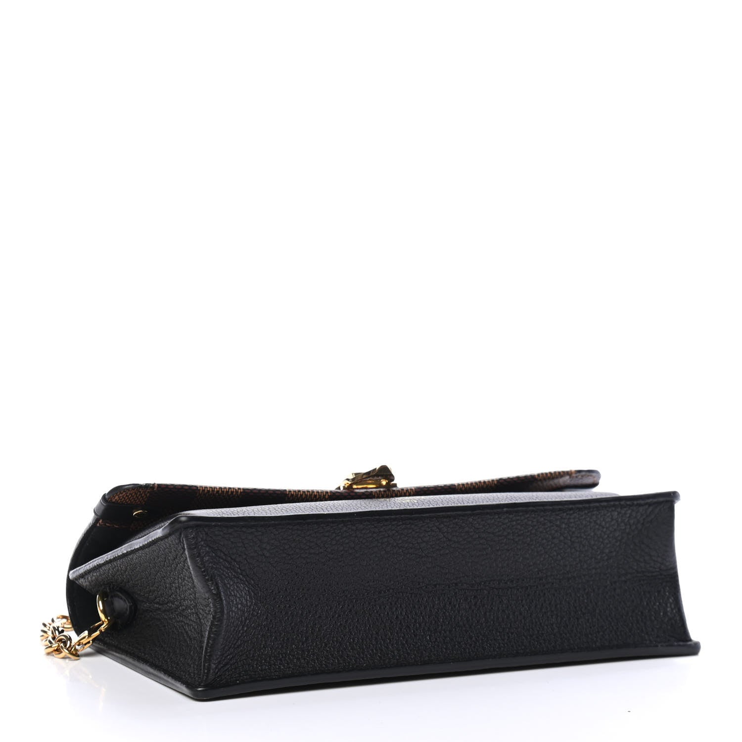 Louis Vuitton Damier Ebene Vavin Chain Wallet Black 3 of 4