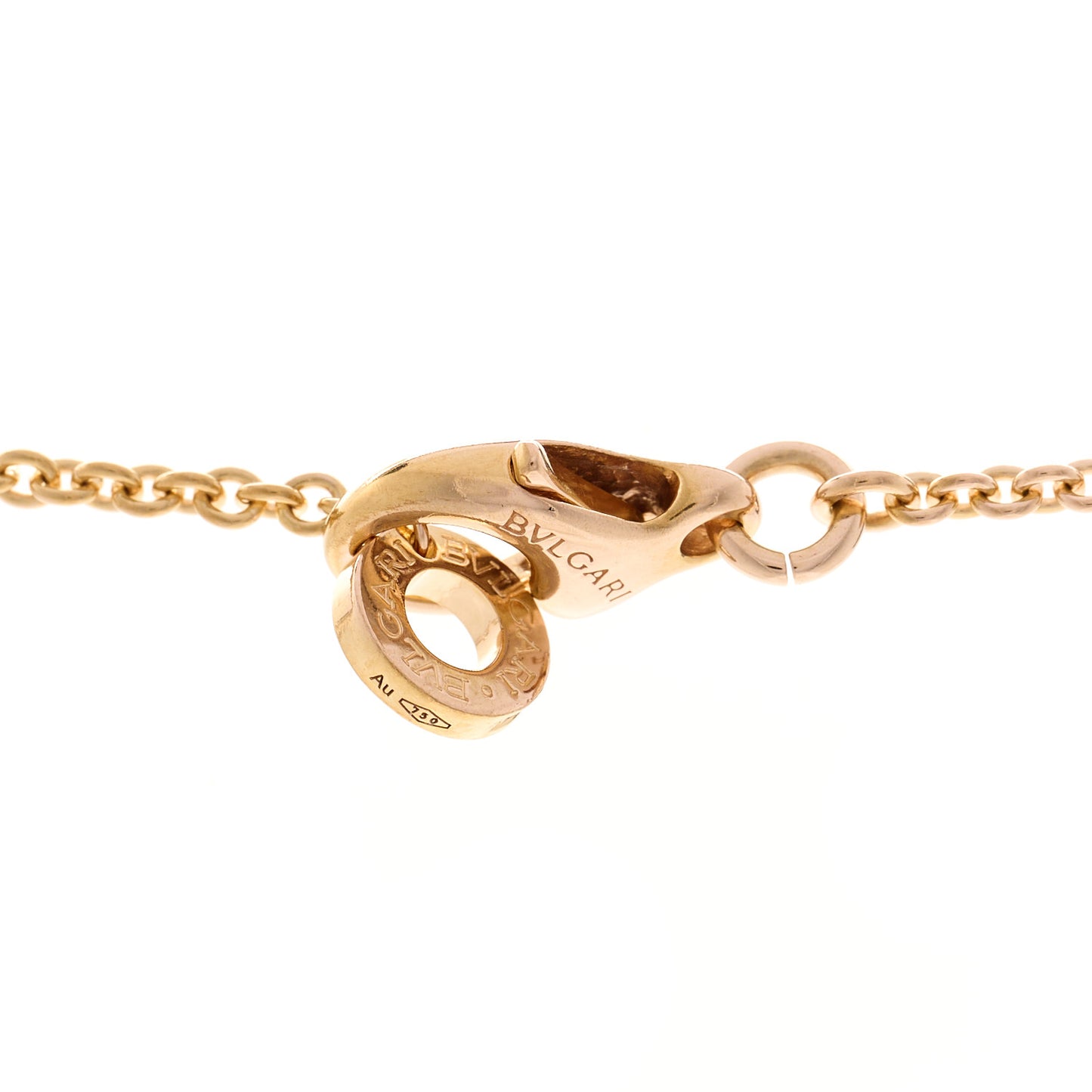 18K Rose Gold White Ceramic B.Zero1 Pendant Necklace