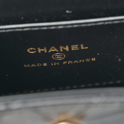 Chanel Shiny Aged Calfskin Quilted Mini Nano Kelly Shopper Black 6 of 11