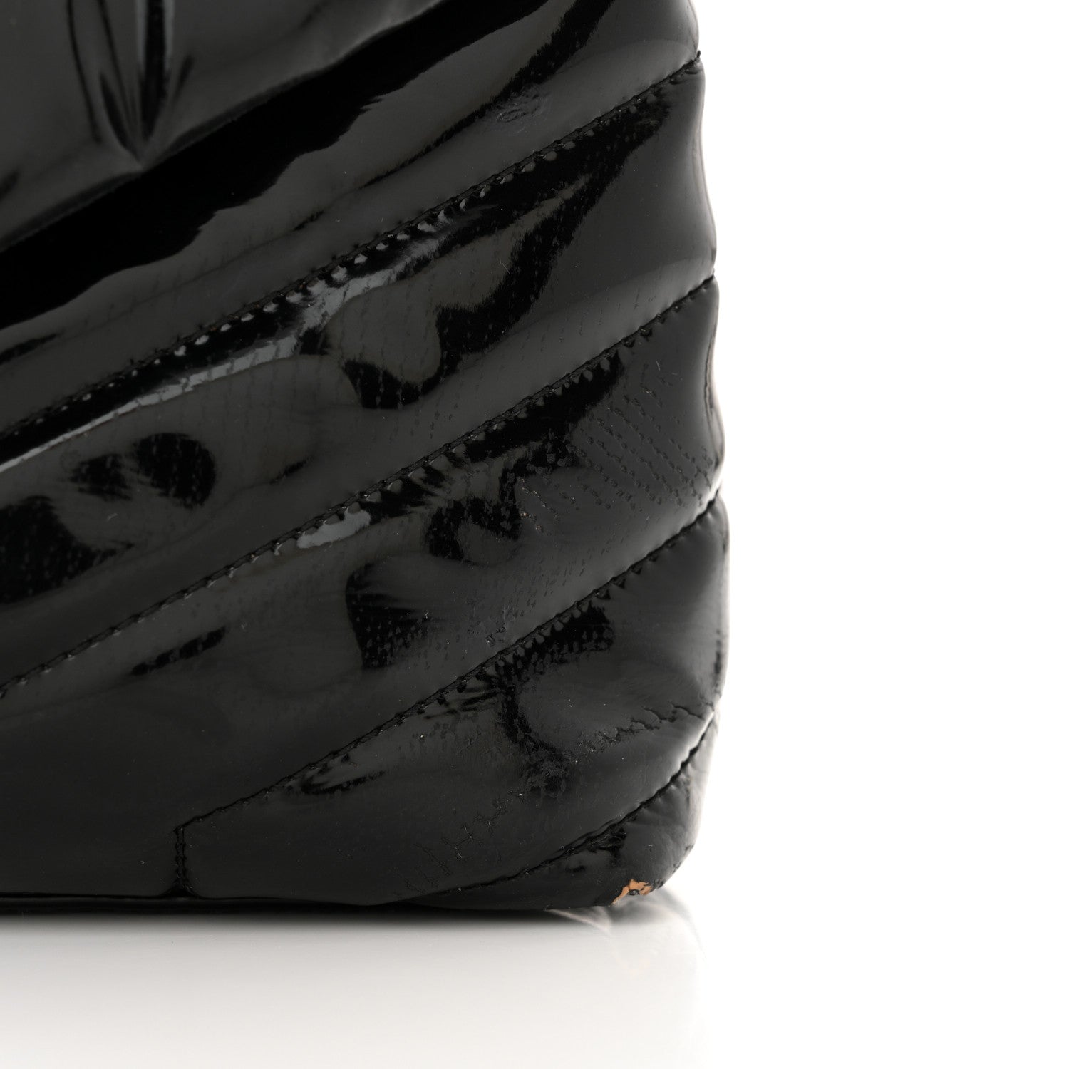 Saint Laurent Patent Y Quilted Monogram Small Loulou Chain Satchel Black 17 of 19