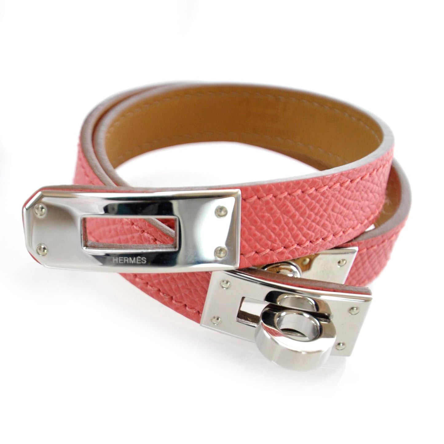 Epsom Kelly Double Tour Bracelet Rose Jaipur