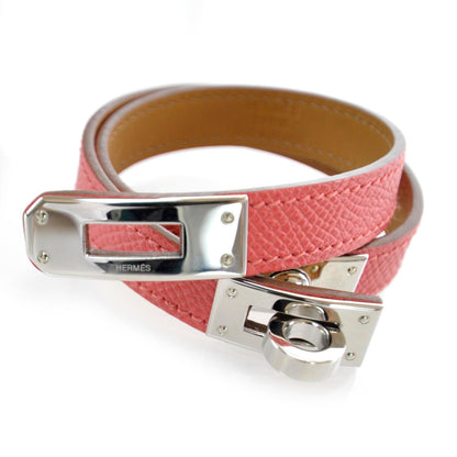 Hermes Epsom Kelly Double Tour Bracelet Rose Jaipur 8 of 8