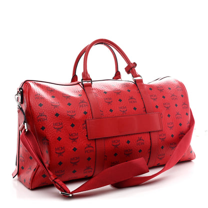 MCM Visetos Large Traveler Weekender Bag Red 2 of 11