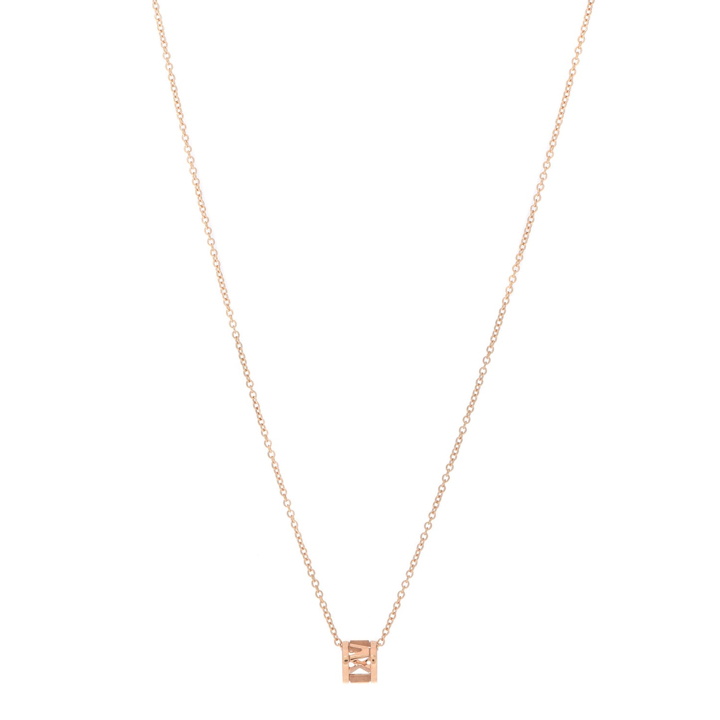 18K Rose Gold Atlas Open Pendant Necklace
