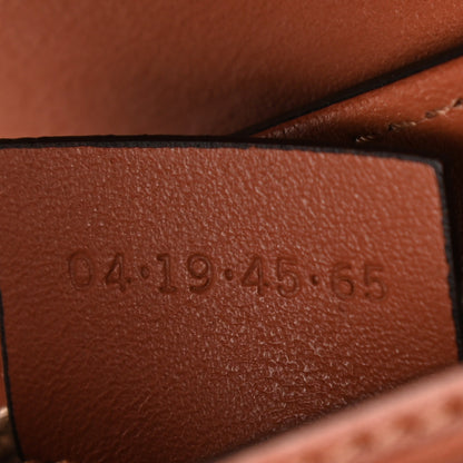 Chloe Calfskin Crocodile Embossed Small Aby Lock Chestnut Brown 8 of 10