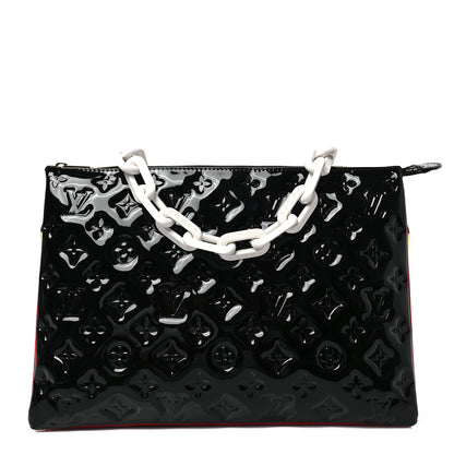 Louis Vuitton Patent Embossed Monogram Lambskin Coussin MM Black Red 1 of 7