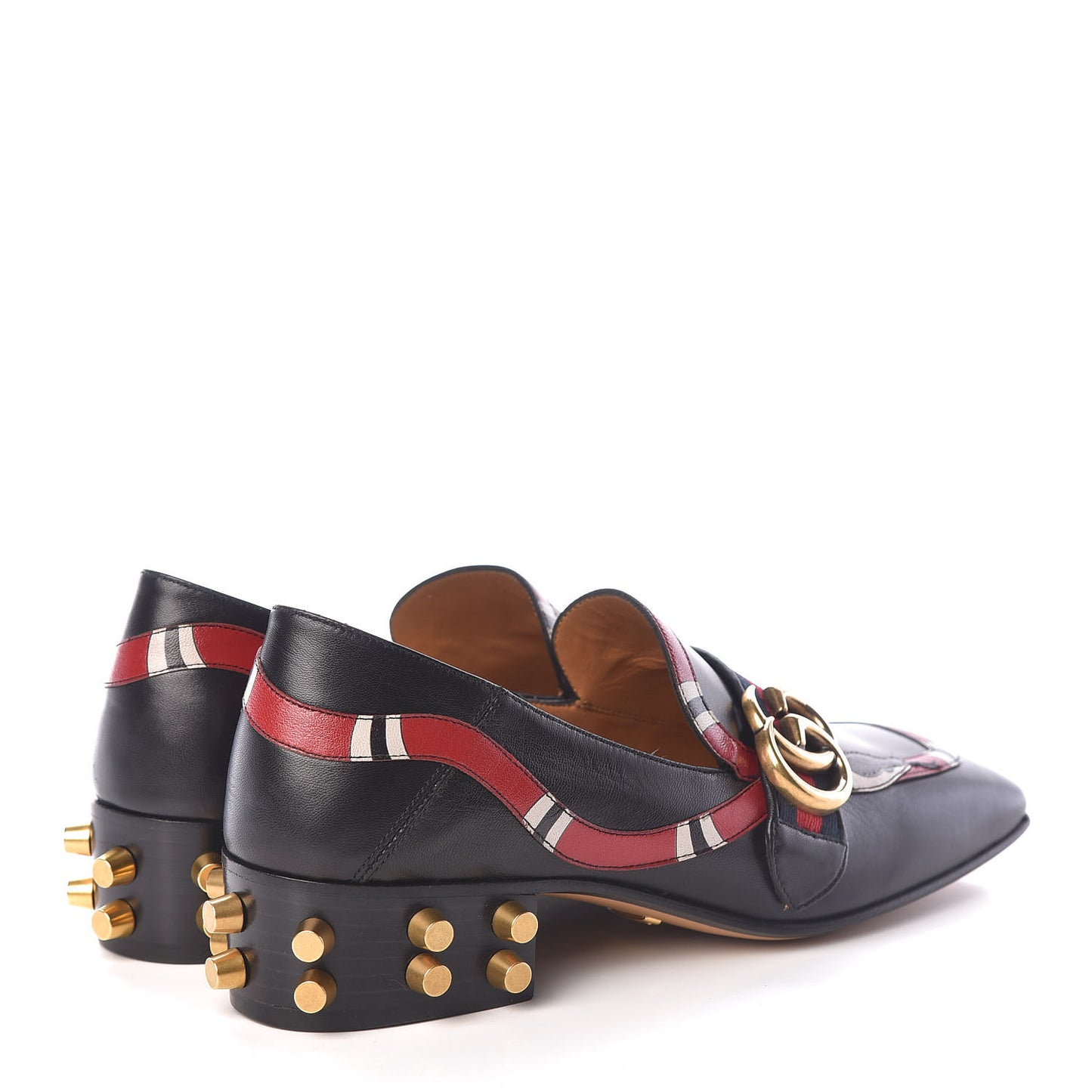 Malaga Kid Web Kingsnake GG Peyton Loafer Pumps 37 Black