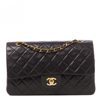 Chanel Lambskin Quilted Medium Double Flap Black 1 of 9