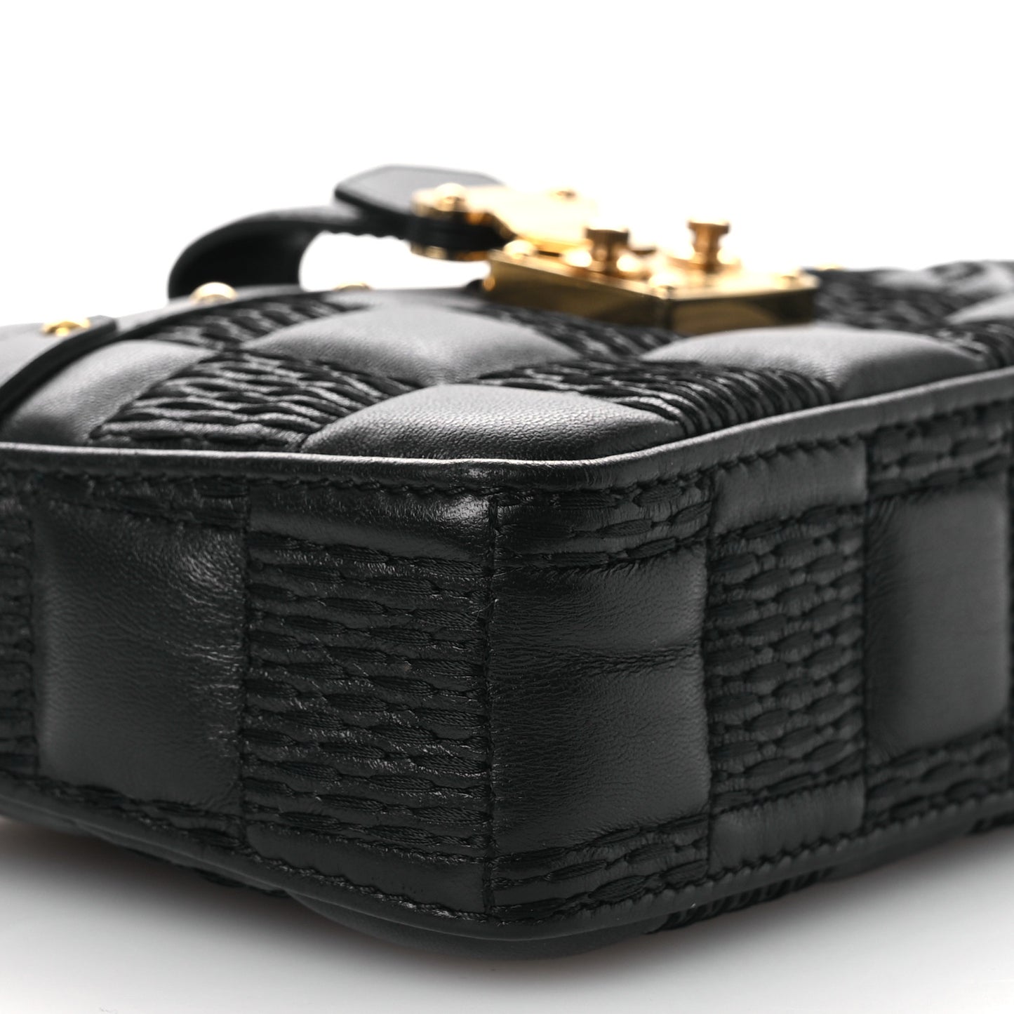 Damier Quilt Lambskin Troca Pochette Black