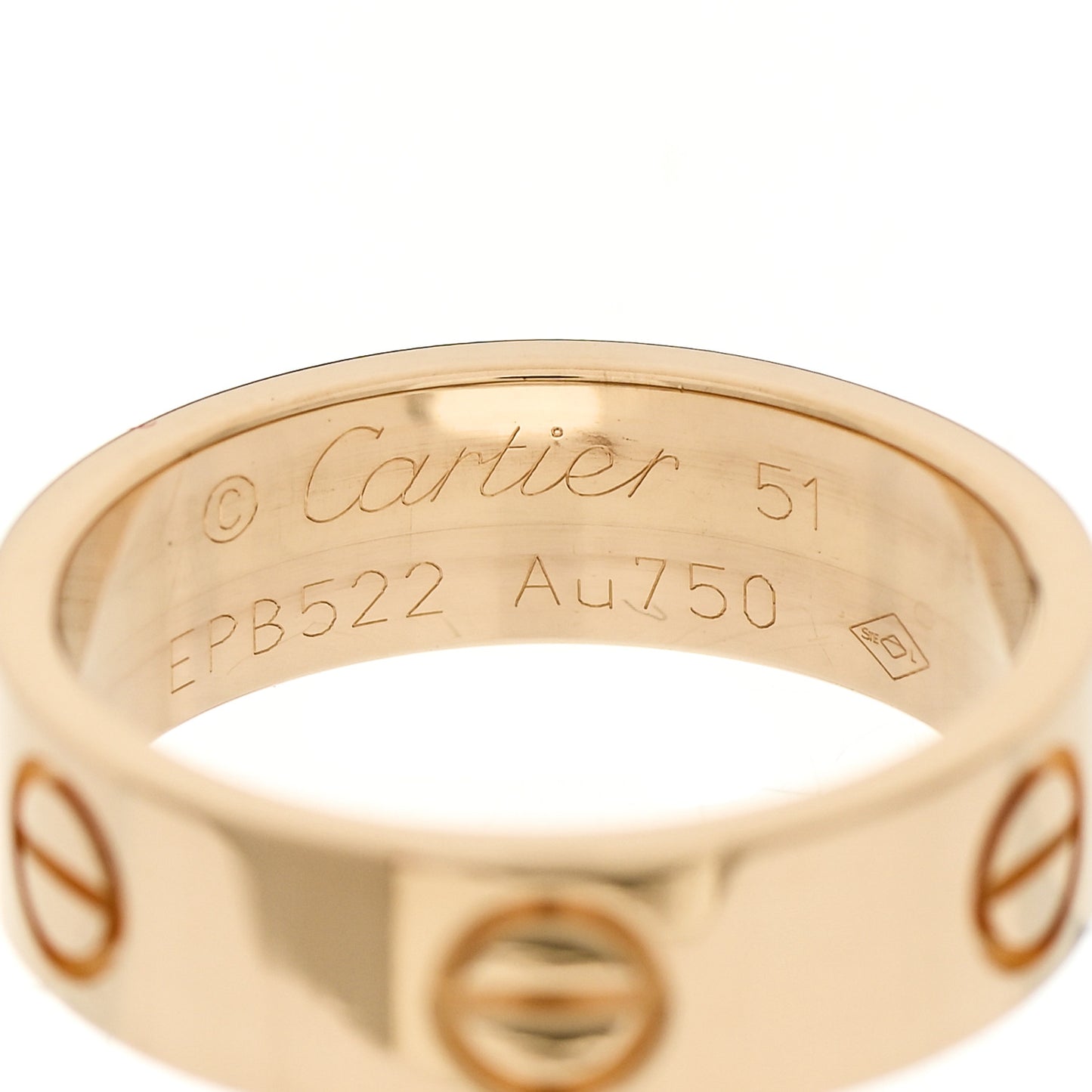 18K Yellow Gold 5.5mm LOVE Ring 51 5.75