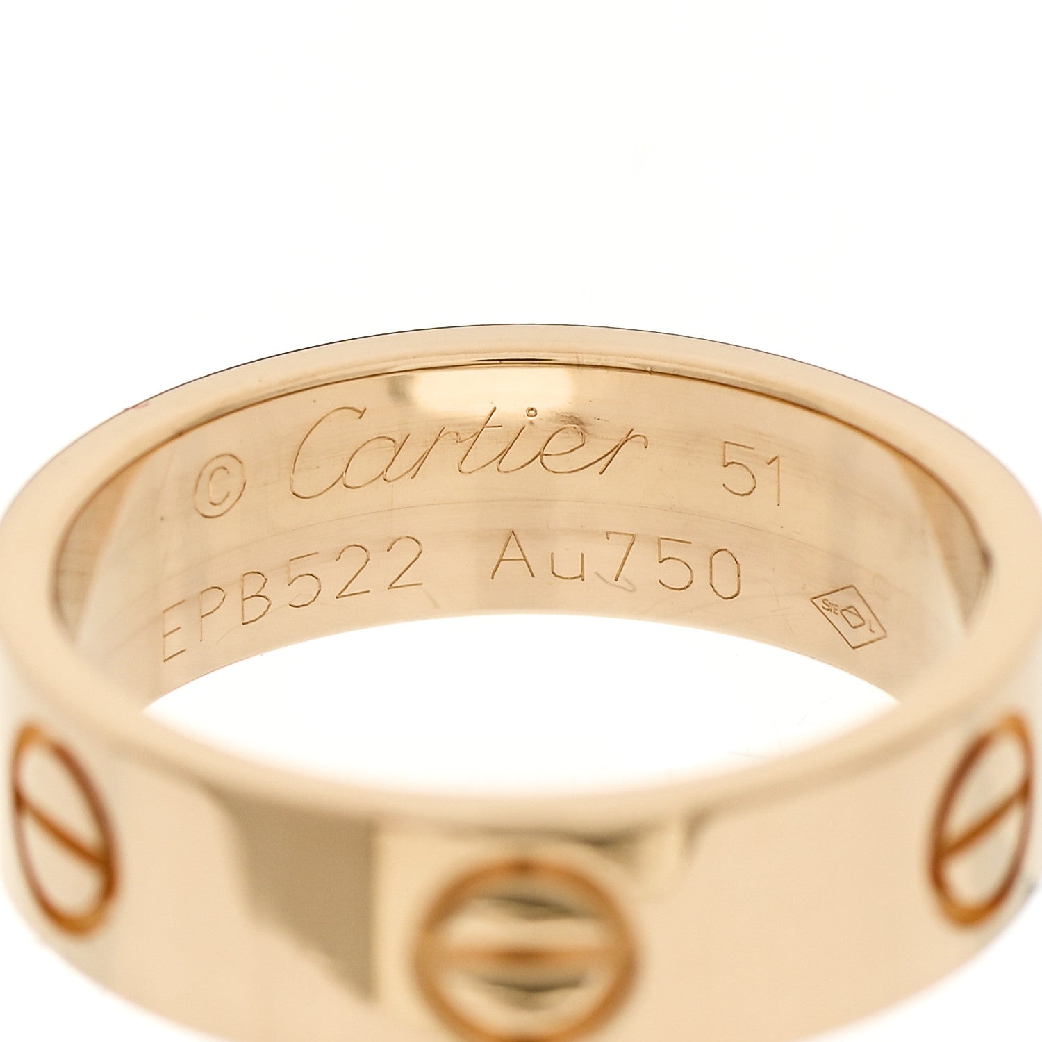 Cartier 18K Yellow Gold 5.5mm LOVE Ring 51 5.75 4 of 4