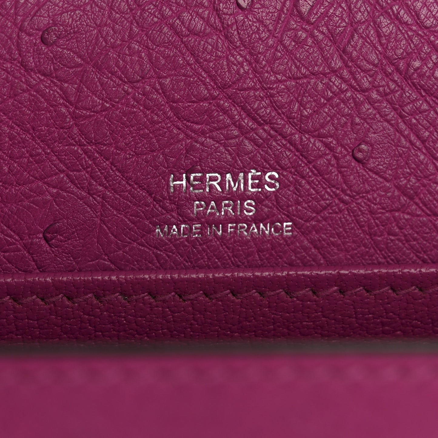 Ostrich Mini Sac Roulis Rose Pourpre