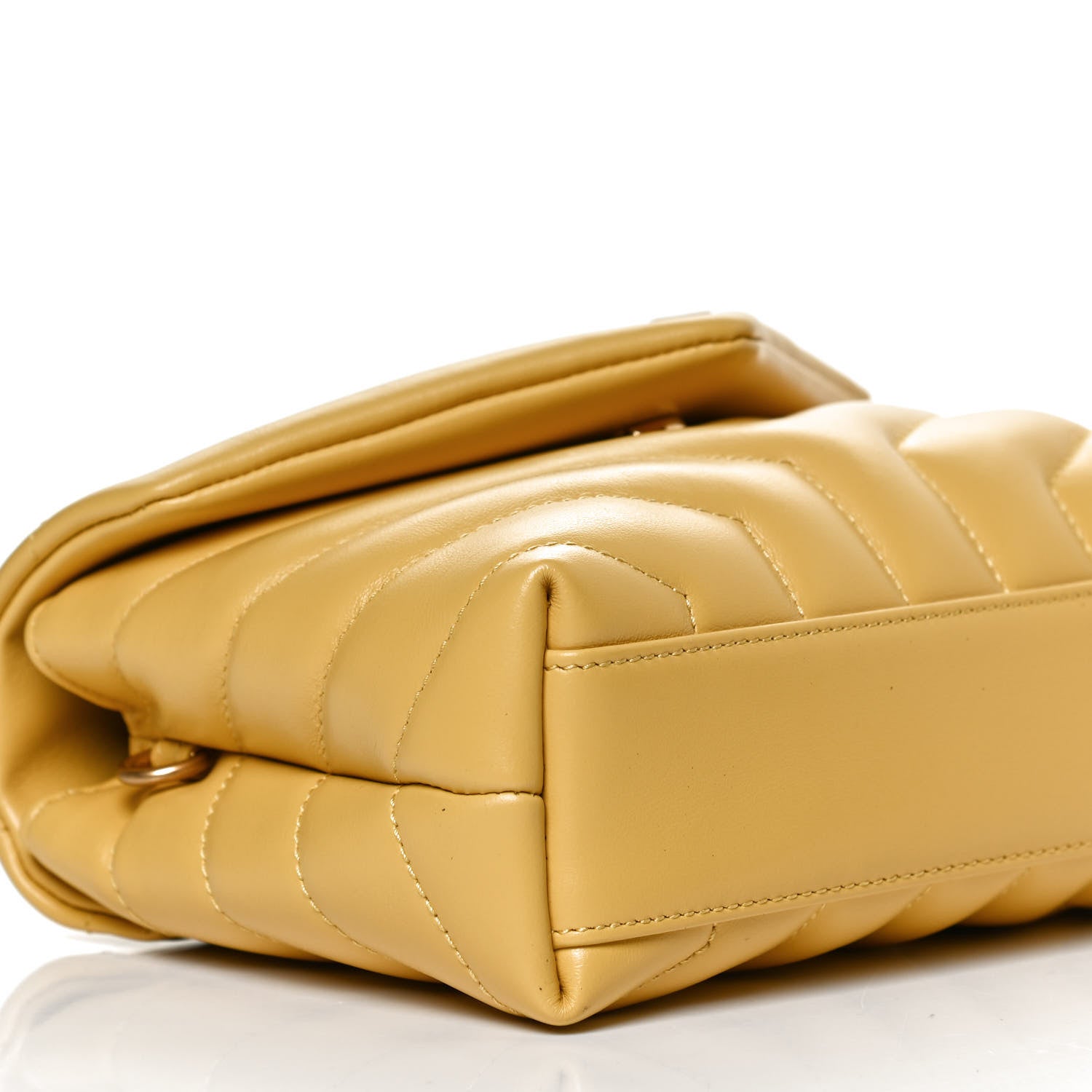 Saint Laurent Calfskin Y Quilted Monogram Toy Loulou Crossbody Bag Sunflower 10 of 12