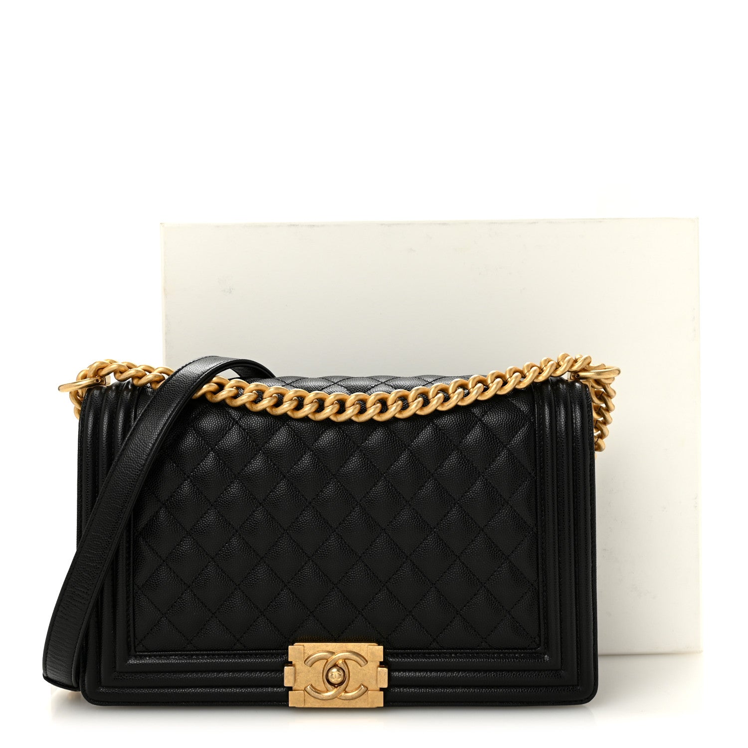 Chanel Caviar Quilted New Medium Boy Flap Black 11 of 11