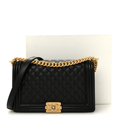 Chanel Caviar Quilted New Medium Boy Flap Black 11 of 11
