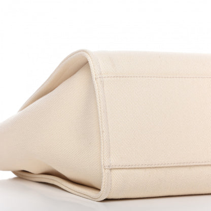 Chanel Canvas Pearl Medium Deauville Tote Ecru Beige 6 of 10