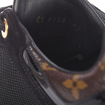 Louis Vuitton Suede Monogram Run Away Sneakers 37 Black 7 of 8