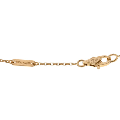Van Cleef & Arpels 18K Yellow Gold Mother of Pearl Sweet Alhambra Pendant Necklace 4 of 6