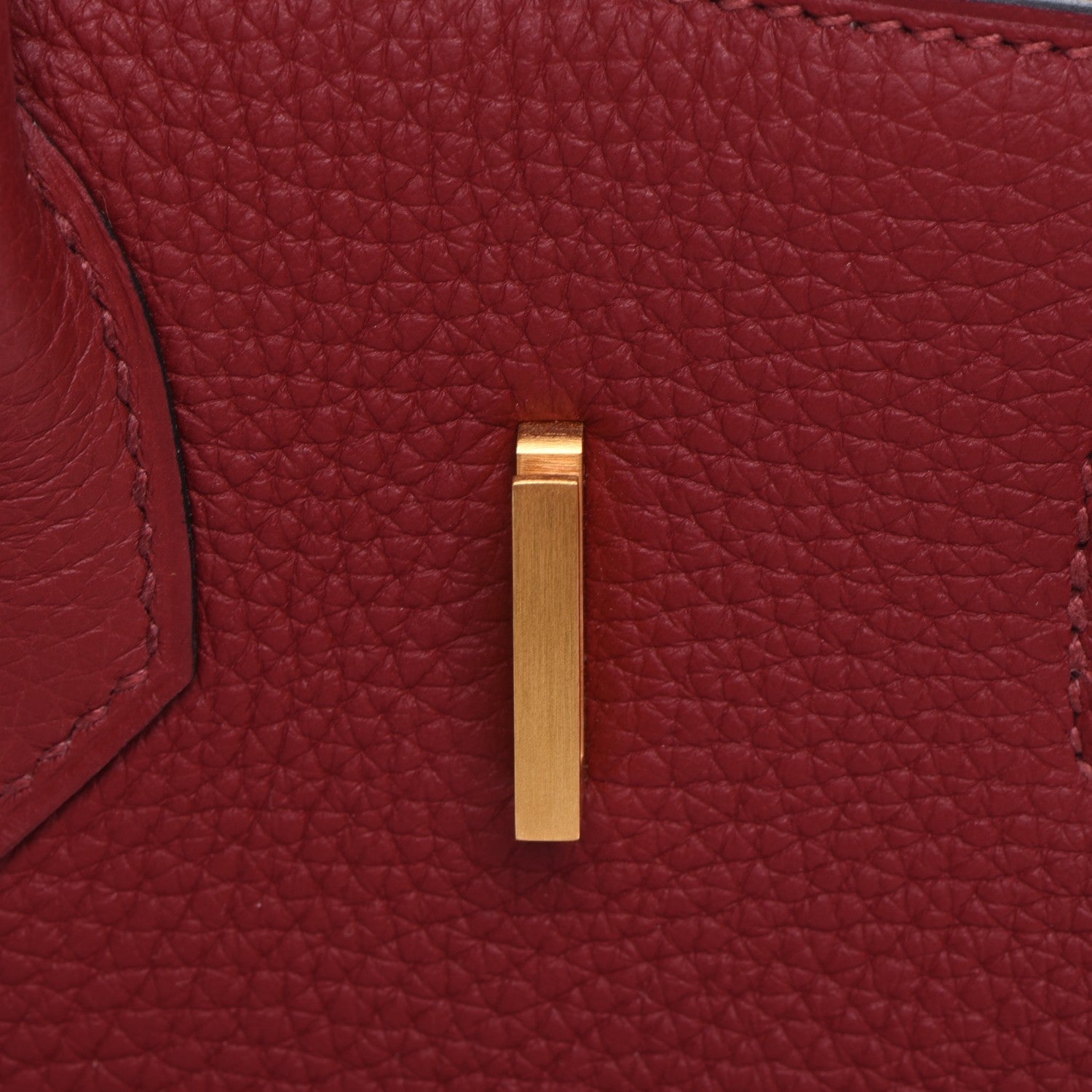 Hermes Taurillon Clemence Birkin 30 Rouge Grenat 24 of 28