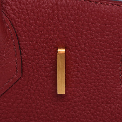 Hermes Taurillon Clemence Birkin 30 Rouge Grenat 24 of 28