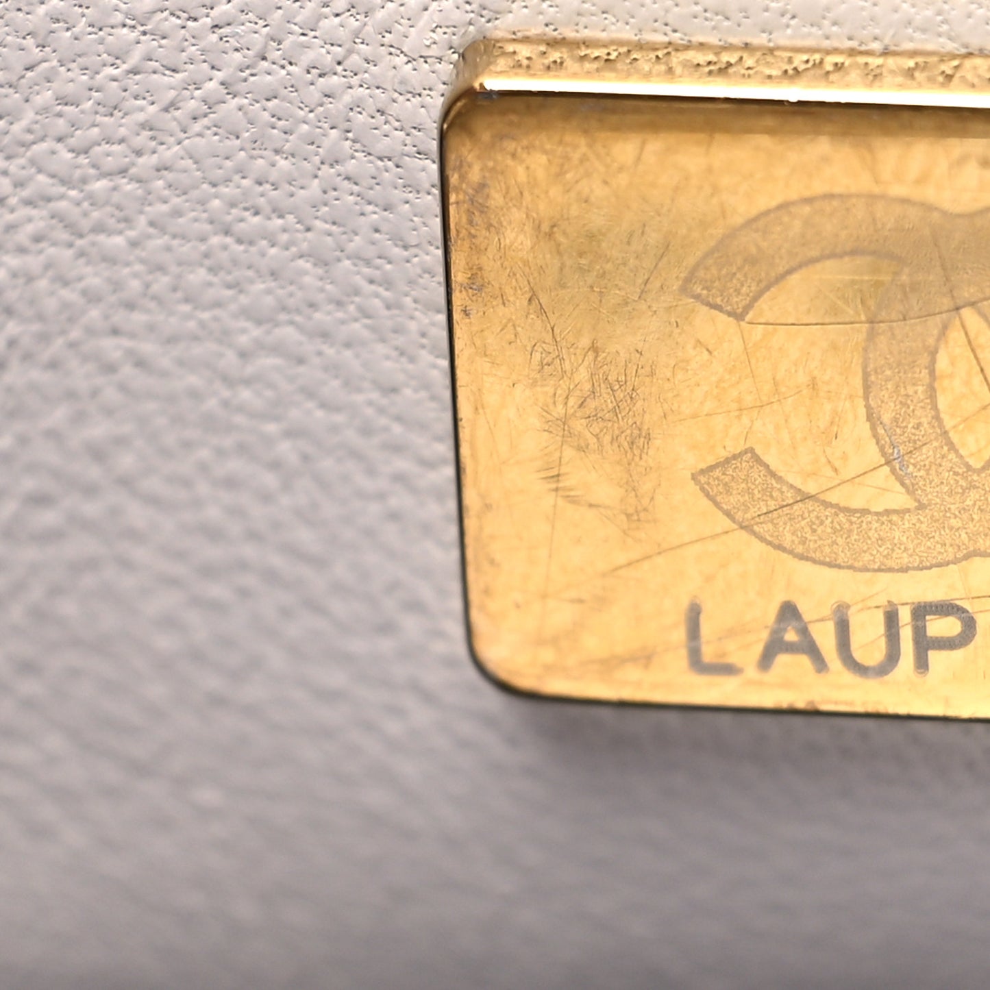 Caviar Quilted Jumbo Double Flap Grey